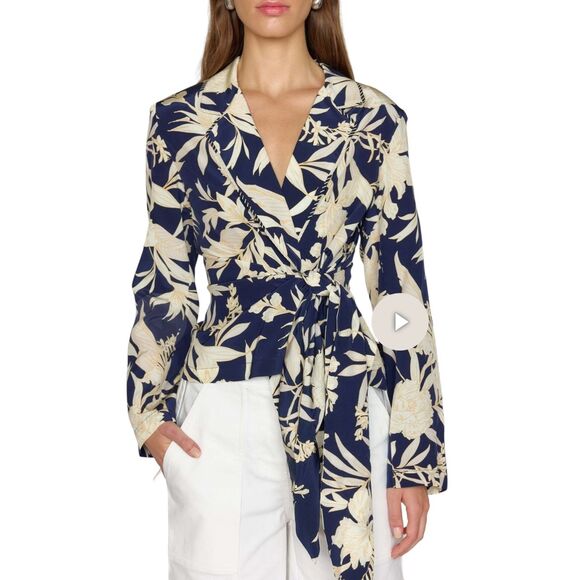 CHRISTY LYNN LAIKEN JACKET in MIDNIGHT ROSETTE NWT Size XS - Picture 1 of 11